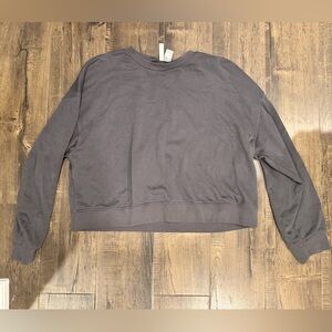 Grey H and M sweatshirt, cropped length